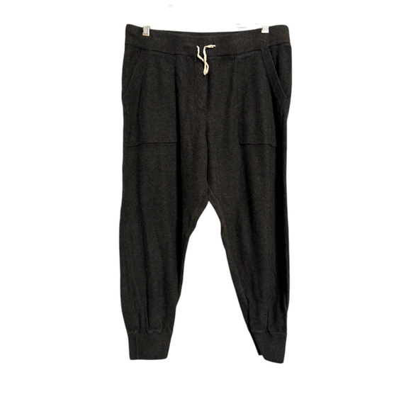 Victoria’s Secret Sweater Knit Jogger Lounge Pants Deep Charcoal Grey Sz M - Picture 1 of 6